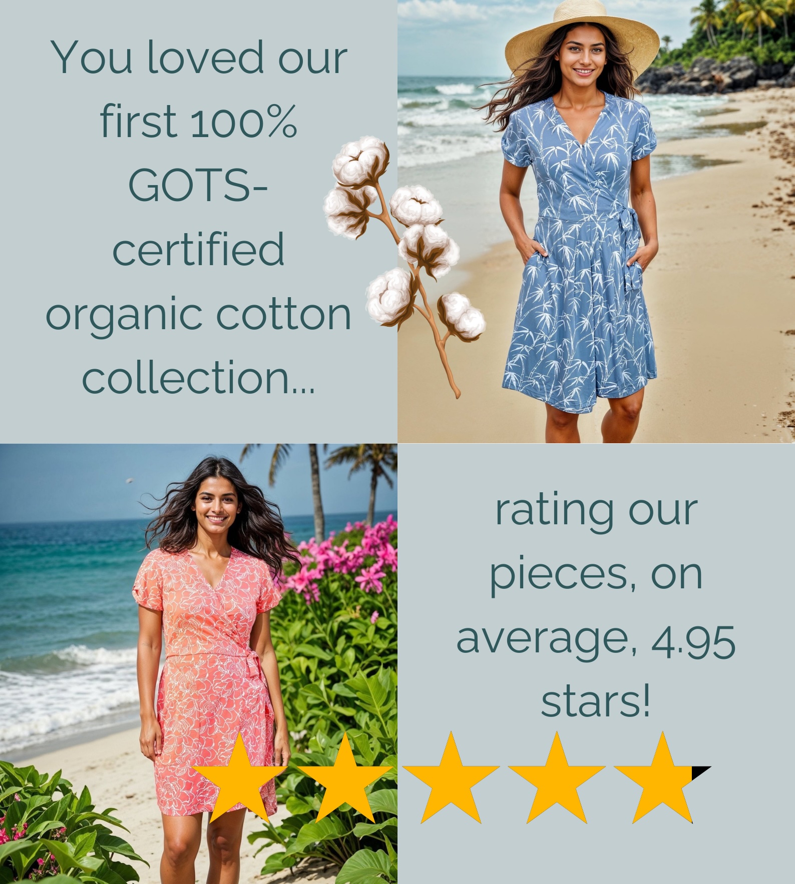 Passion Lilie dresses from our first 100% GOTS-certified organic cotton collection